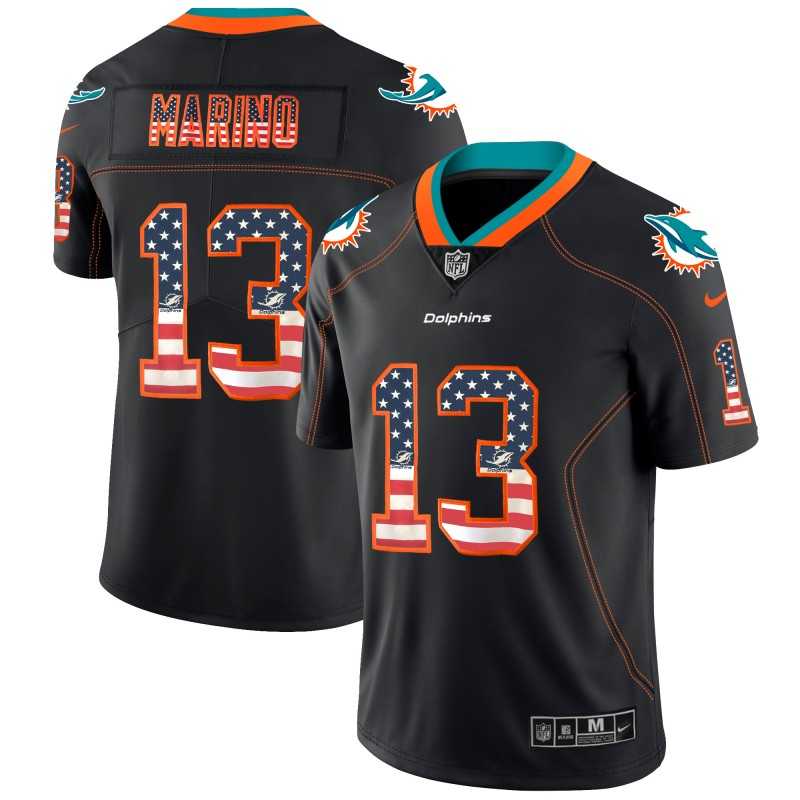 Nike Dolphins 13 Dan Marino Black USA Flag Fashion Limited Jersey Dyin,We sell and wholesale Nike Dolphins 13 Dan Marino Black USA Flag Fashion Limited Jersey Dyin on line form chian!